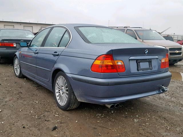 WBAEV534X2KM23255 - 2002 BMW 330 I BLUE photo 3