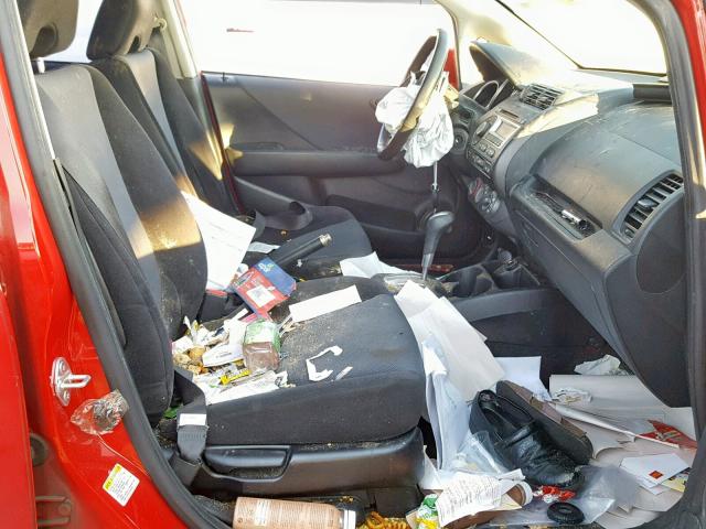 JHMGD38637S023511 - 2007 HONDA FIT S 红色 照片 5