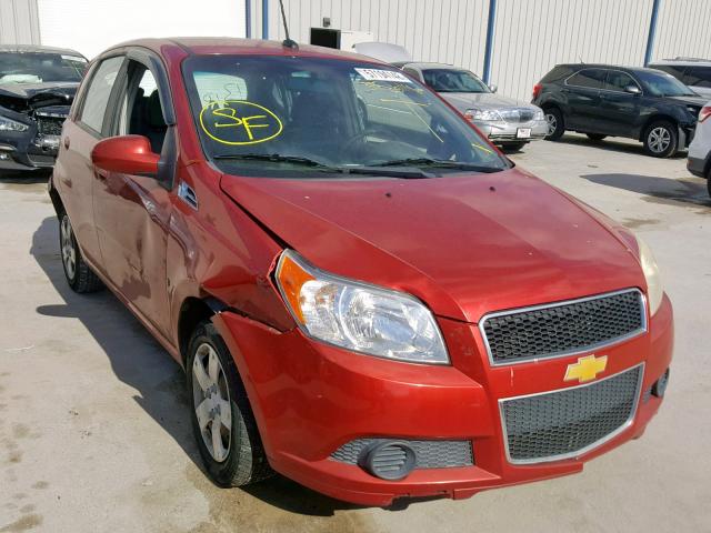 KL1TD66E29B606190 - 2009 CHEVROLET AVEO LS RED photo 1