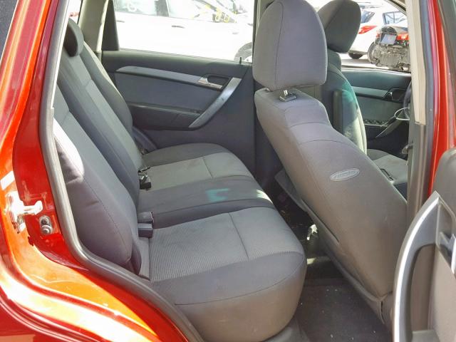 KL1TD66E29B606190 - 2009 CHEVROLET AVEO LS RED photo 6