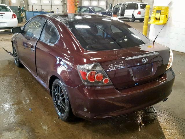 JTKDE167980256610 - 2008 TOYOTA SCION TC BURGUNDY photo 3