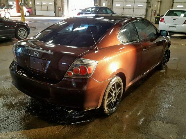 JTKDE167980256610 - 2008 TOYOTA SCION TC BURGUNDY photo 4