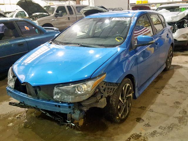 JTNKARJE6HJ531547 - 2017 TOYOTA COROLLA IM BLUE photo 2