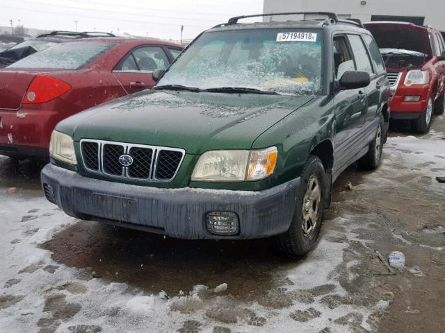 JF1SF63582G713021 - 2002 SUBARU FORESTER L GREEN photo 2