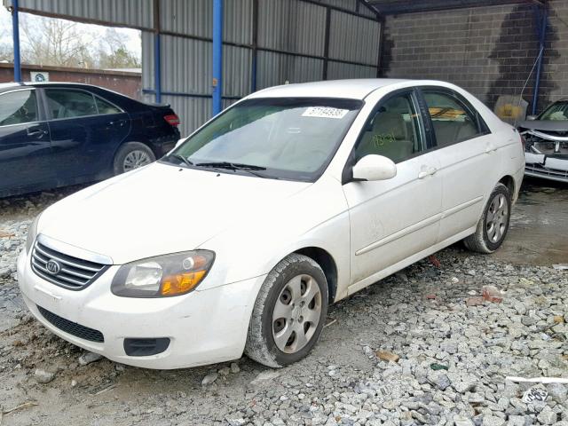 KNAFE221695630941 - 2009 KIA SPECTRA EX WHITE photo 2