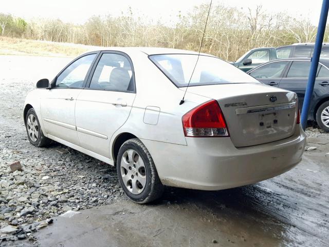 KNAFE221695630941 - 2009 KIA SPECTRA EX WHITE photo 3