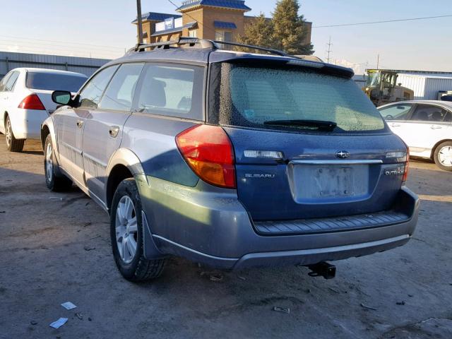 4S4BP61C157357763 - 2005 SUBARU LEGACY OUT BLUE photo 3