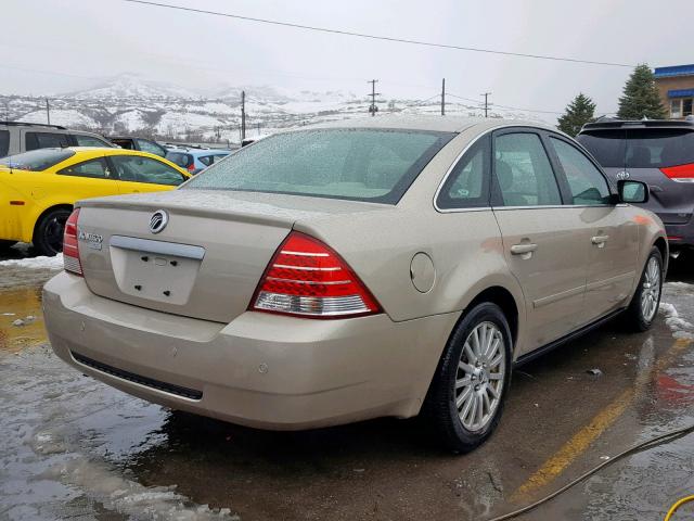 1MEFM42145G627163 - 2005 MERCURY MONTEGO PR 金色 照片 4