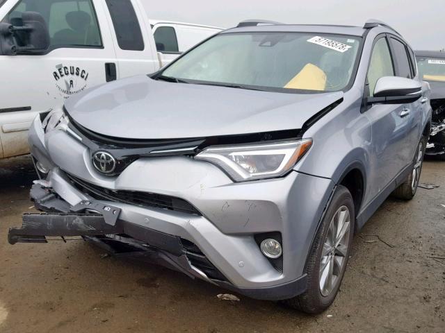 JTMDFREV4JD241465 - 2018 TOYOTA RAV4 LIMIT SILVER photo 2