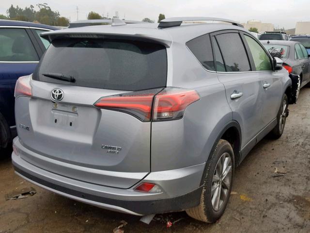 JTMDFREV4JD241465 - 2018 TOYOTA RAV4 LIMIT SILVER photo 4