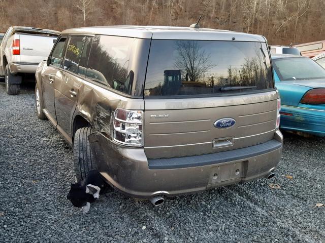 2FMGK5B84EBD26524 - 2014 FORD FLEX SE GRAY photo 3