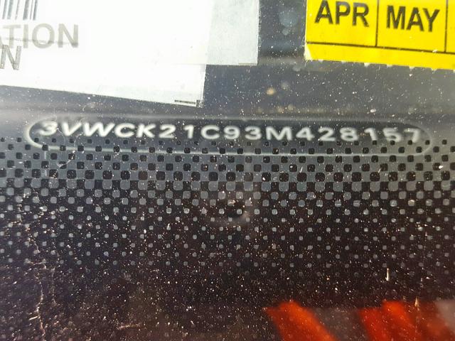 3VWCK21C93M428157 - 2003 VOLKSWAGEN NEW BEETLE Narıncı foto 10