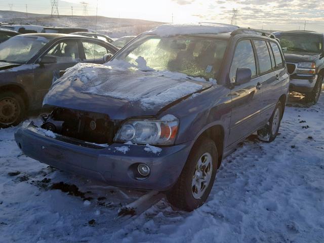 JTEGD21A070156390 - 2007 TOYOTA HIGHLANDER BLUE photo 2