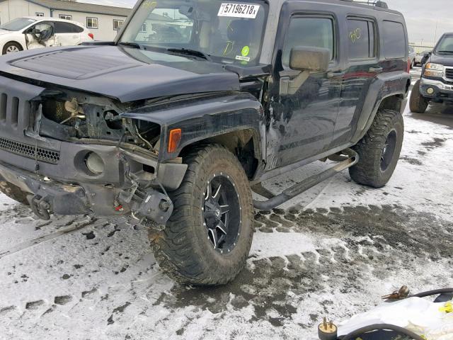 5GTDN136168270950 - 2006 HUMMER H3 BLACK photo 9