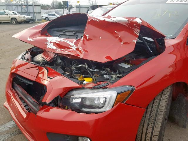 JF1VA1G64F9801589 - 2015 SUBARU WRX LIMITE RED photo 9