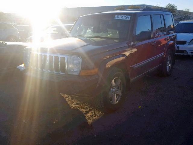 1J8HG48K07C566219 - 2007 JEEP COMMANDER BURGUNDY photo 2