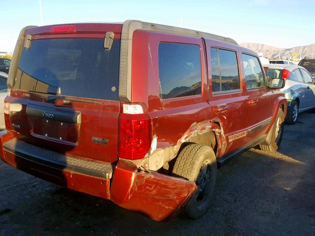 1J8HG48K07C566219 - 2007 JEEP COMMANDER BURGUNDY photo 4