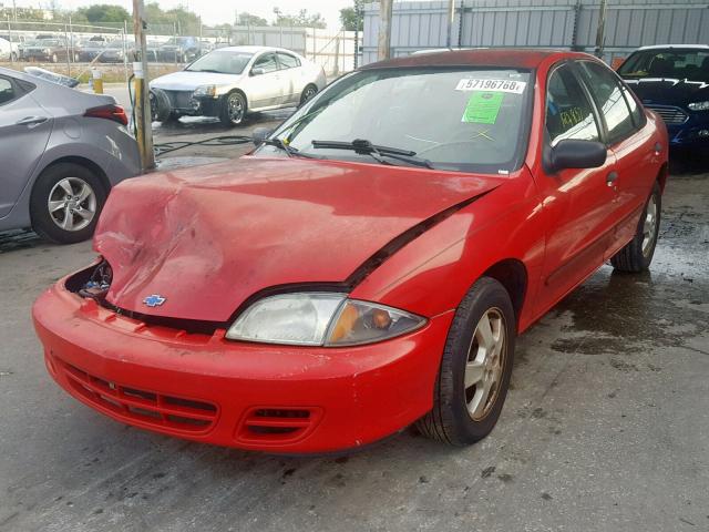 1G1JF524727308222 - 2002 CHEVROLET CAVALIER L RED photo 2