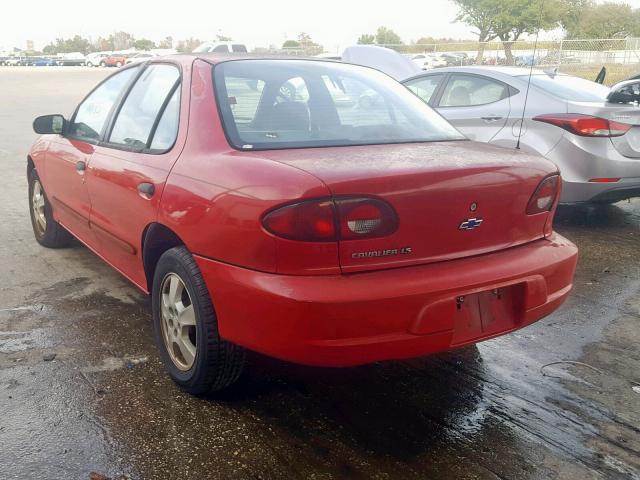 1G1JF524727308222 - 2002 CHEVROLET CAVALIER L RED photo 3