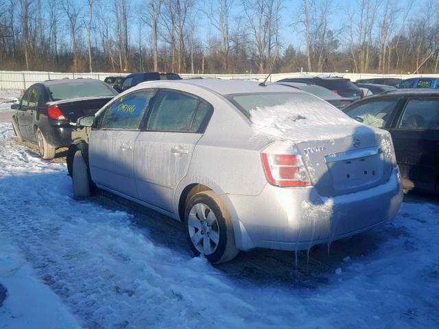 3N1AB6AP2AL607831 - 2010 NISSAN SENTRA 2.0 SILVER photo 3