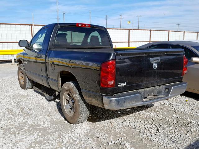 1D7HA16K18J176615 - 2008 DODGE RAM 1500 S BLACK photo 3