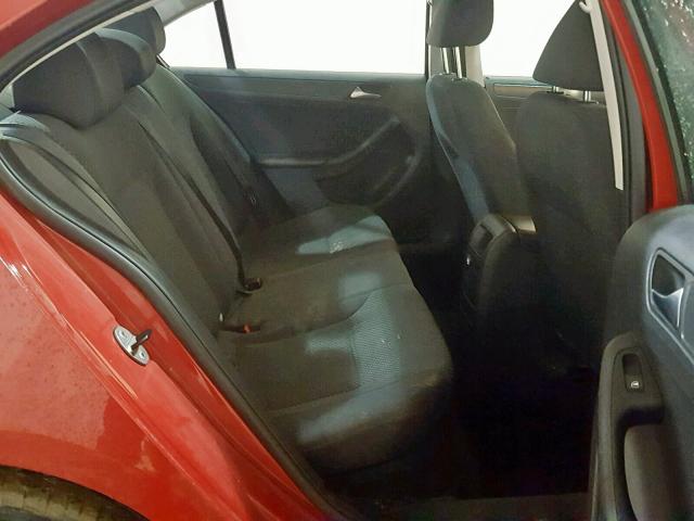 3VW2K7AJ6DM253679 - 2013 VOLKSWAGEN JETTA BASE Կարմիր լուսանկար 6