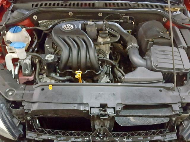 3VW2K7AJ6DM253679 - 2013 VOLKSWAGEN JETTA BASE Կարմիր լուսանկար 7