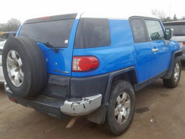 JTEBU11F470051920 - 2007 TOYOTA FJ CRUISER BLUE photo 4