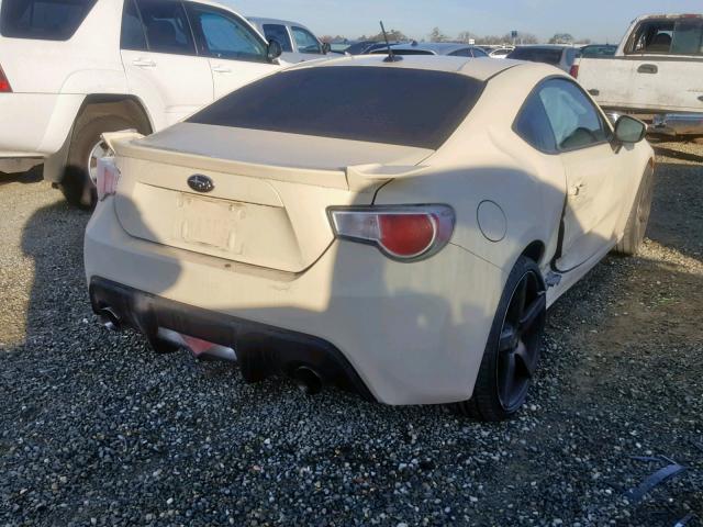 JF1ZCAC13D1602776 - 2013 SUBARU BRZ 2.0 LI CREAM photo 4