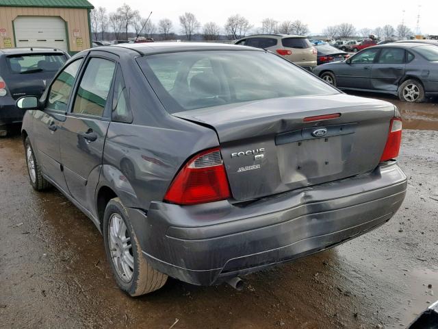 1FAFP34N57W250974 - 2007 FORD FOCUS ZX4 GRAY photo 3