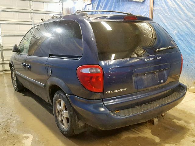 1D4GP45R75B193299 - 2005 DODGE CARAVAN SX BLUE photo 3