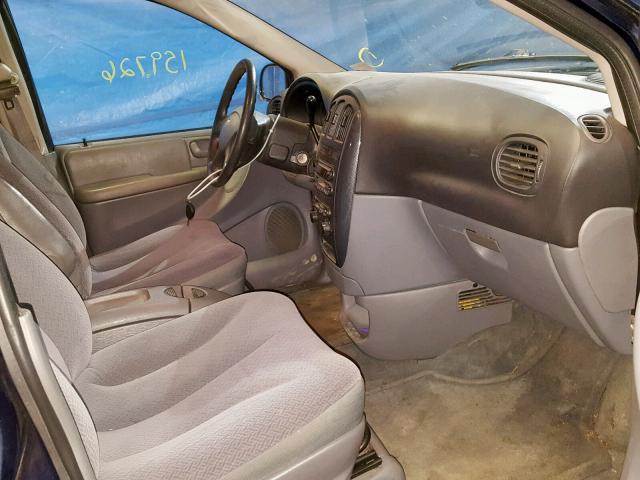 1D4GP45R75B193299 - 2005 DODGE CARAVAN SX BLUE photo 5