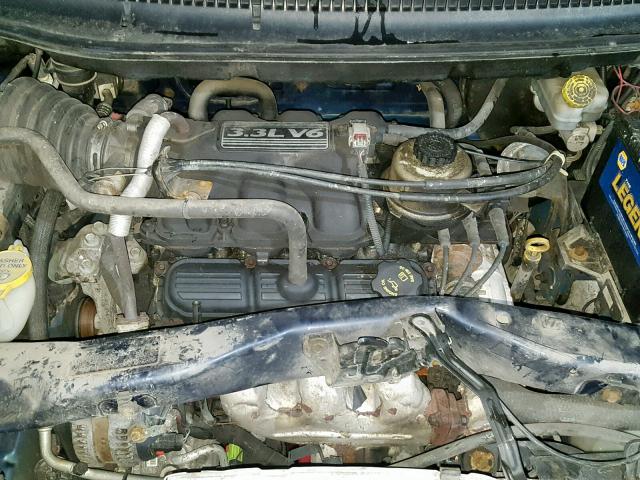 1D4GP45R75B193299 - 2005 DODGE CARAVAN SX BLUE photo 7