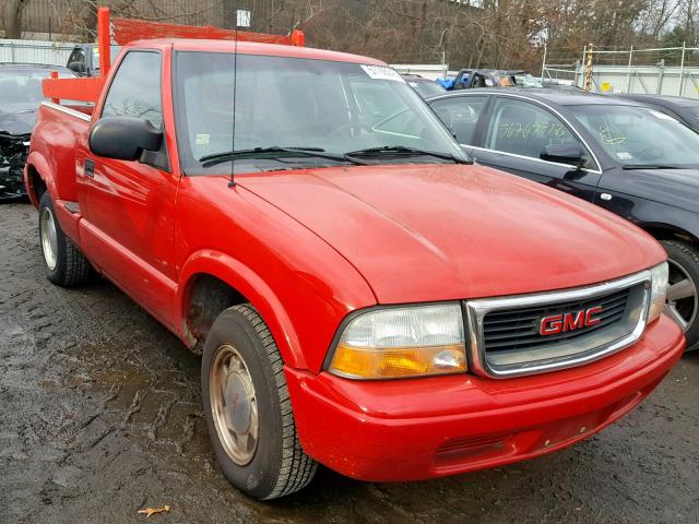 1GTCS14W628196980 - 2002 GMC SONOMA RED photo 1