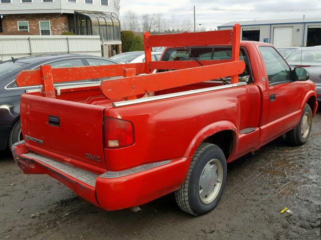 1GTCS14W628196980 - 2002 GMC SONOMA RED photo 4