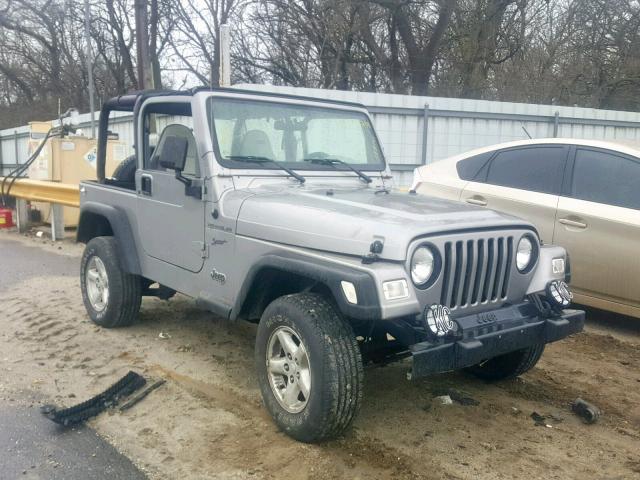 1J4FA49S52P725505 - 2002 JEEP WRANGLER / GRAY photo 1