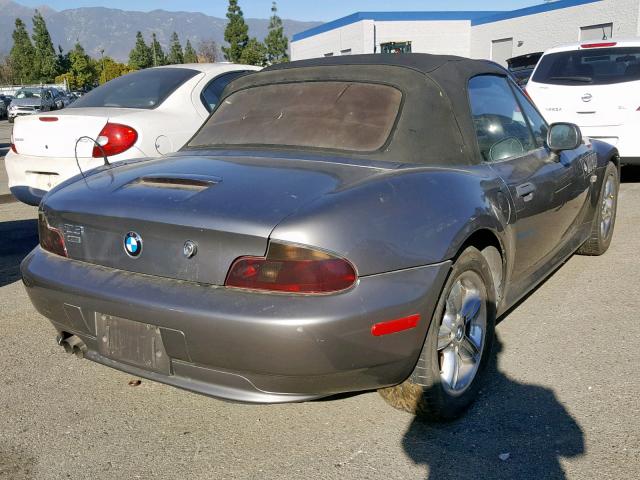 4USCN334X2LM05762 - 2002 BMW Z3 2.5 CHARCOAL photo 4