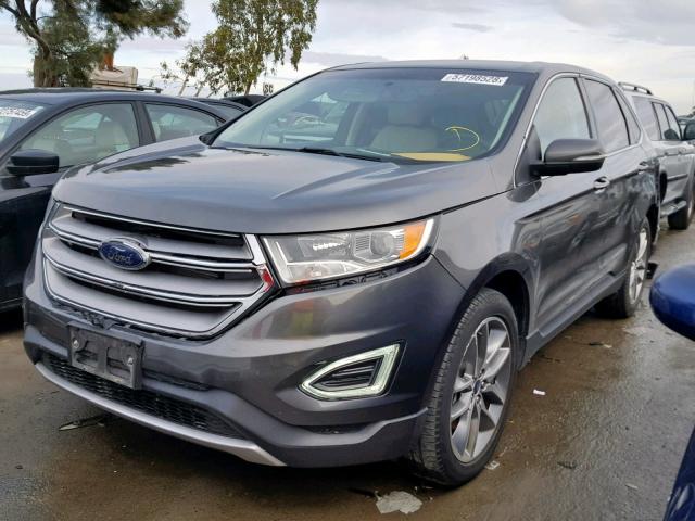 2FMPK4K86GBB78745 - 2016 FORD EDGE TITAN GRAY photo 2