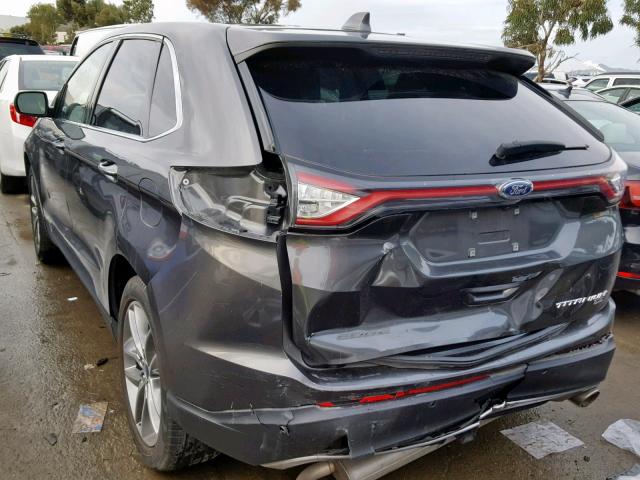 2FMPK4K86GBB78745 - 2016 FORD EDGE TITAN GRAY photo 3