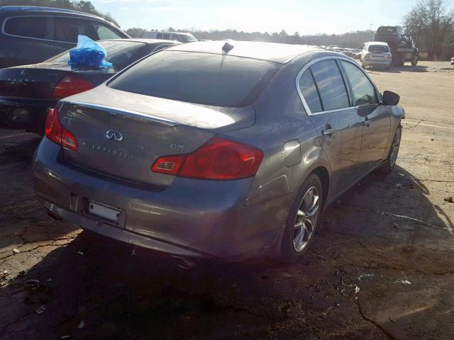 JN1DV6AP8BM601589 - 2011 INFINITI G25 BASE GRAY photo 4