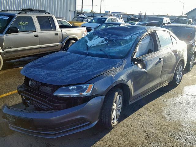 3VWLA7AJXFM410317 - 2015 VOLKSWAGEN JETTA TDI GRAY photo 2