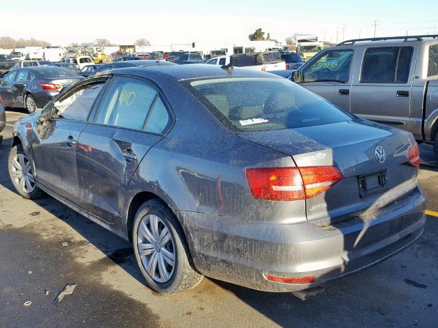 3VWLA7AJXFM410317 - 2015 VOLKSWAGEN JETTA TDI GRAY photo 3