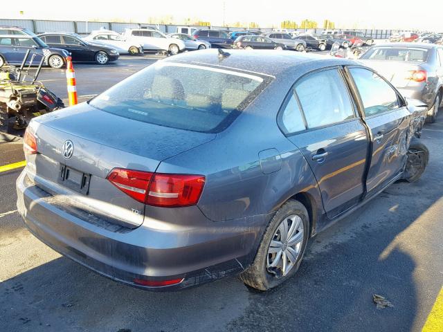 3VWLA7AJXFM410317 - 2015 VOLKSWAGEN JETTA TDI GRAY photo 4