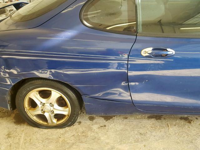 KMHJG25F01U250045 - 2001 HYUNDAI TIBURON BLUE photo 9