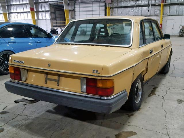 YV1AX8841D1931526 - 1983 VOLVO 244 DL YELLOW photo 4