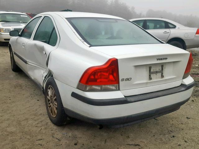 YV1RS64A742402318 - 2004 VOLVO S60 WHITE photo 3