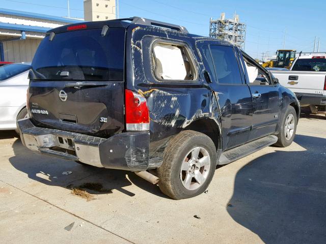 5N1AA08A87N704423 - 2007 NISSAN ARMADA SE BLACK photo 4