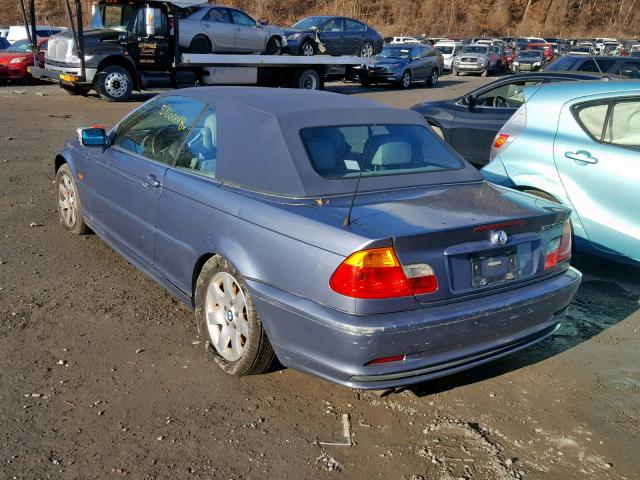 WBABR3349YEA82484 - 2000 BMW 323 CI BLUE photo 3