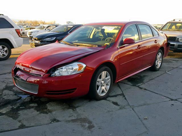 2G1WB5E34E1172587 - 2014 CHEVROLET IMPALA LIM RED photo 2