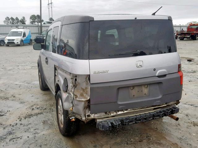 5J6YH285X4L006930 - 2004 HONDA ELEMENT EX SILVER photo 3